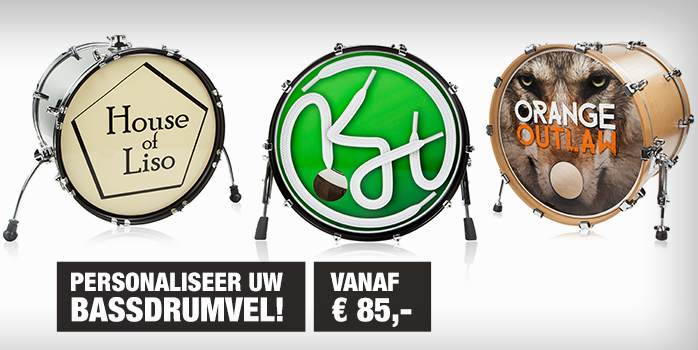 bassdrumvel bedrukken